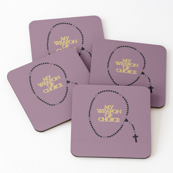 Item preview, My Weapon of Choice Rosary – Catholic Prayer Sticker / Shirt Design designed and sold by AdamIntrovert.