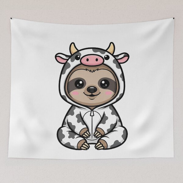 Item preview, Cute Sloth Cow Costume Animal Cartoon designed and sold by k3rstman1.