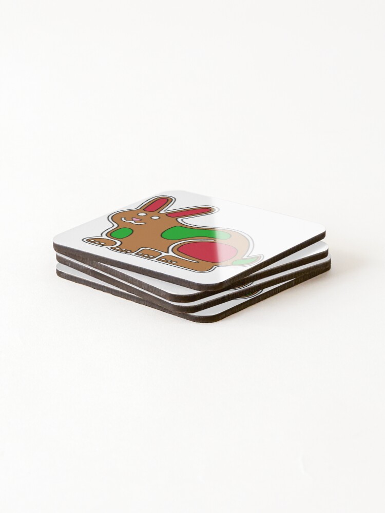 Thumbnail 4 of 5, Coasters (Set of 4), Gingerbread Rabbit designed and sold by Scythe37.
