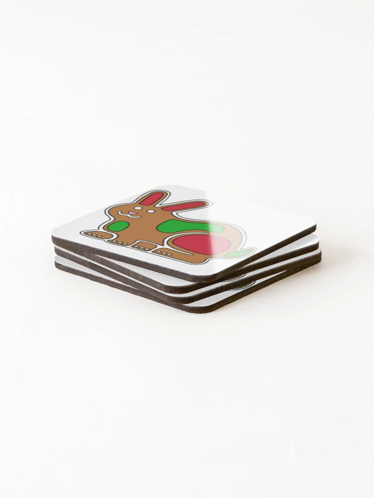 Thumbnail 4 of 5, Coasters (Set of 4), Gingerbread Rabbit designed and sold by Scythe37.