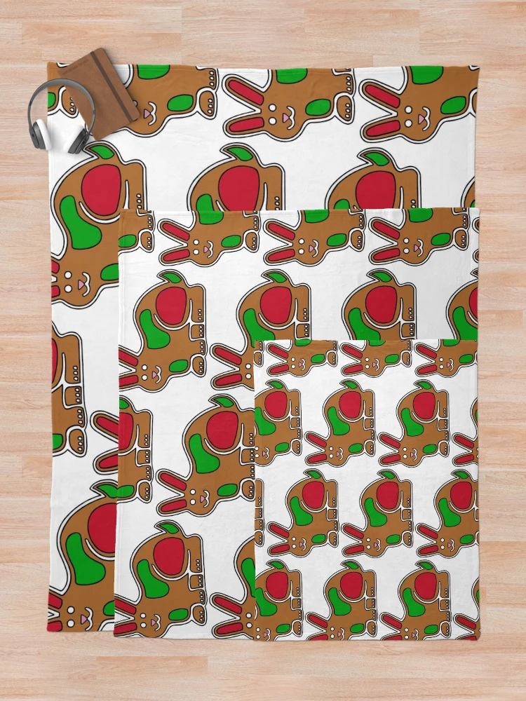 Thumbnail 5 of 6, Throw Blanket, Gingerbread Rabbit designed and sold by Scythe37.
