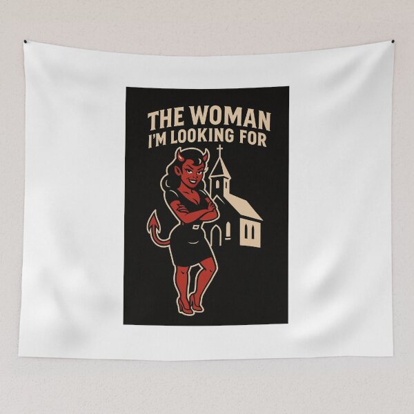 Item preview, The Woman I'm Looking For Devil Pinup | Rockabilly Retro designed and sold by Fleetwood1994.