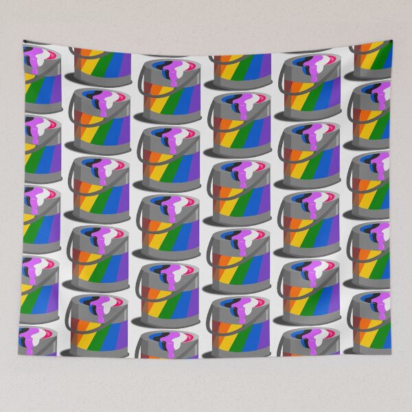 Item preview, Proud Paint Genderfluid Flag in a Bucket designed and sold by HarveyHandcraftsandDesigns.