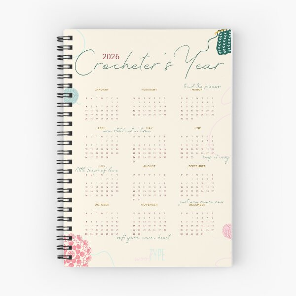 Item preview, The Crocheter’s Year 2026 Wall Calendar – Mindful Craft Inspiration designed and sold by WOOL//TYPE.