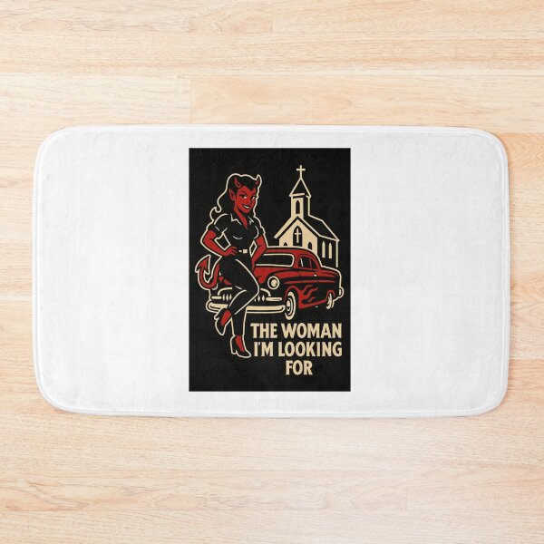 Item preview, The Woman I'm Looking For Devil Pinup with Hot Rod | Vintage Rockabilly Car Culture designed and sold by Fleetwood1994.