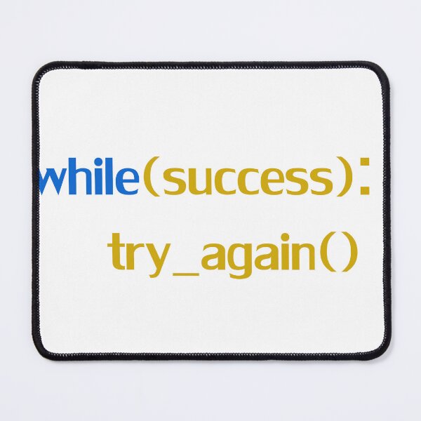 Item preview, While Not Success Try Again – Motivational Coding Design designed and sold by Black-Case.