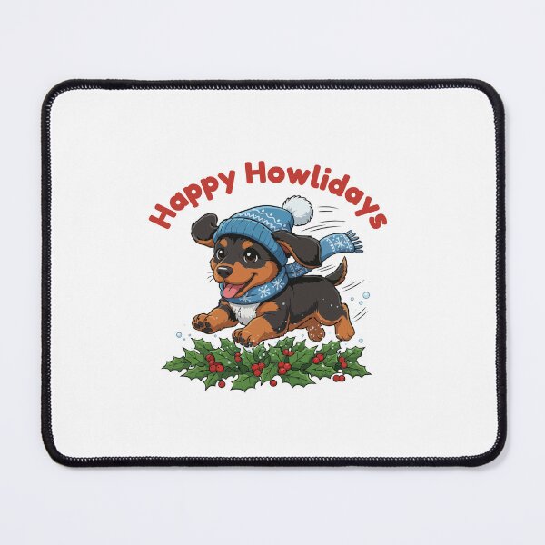 Item preview, Happy Howlidays Alpine Dachsbracke – Cute Christmas Dog in Winter Scarf designed and sold by The Real Life Symphony.