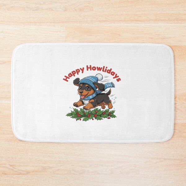 Item preview, Happy Howlidays Alpine Dachsbracke – Cute Christmas Dog in Winter Scarf designed and sold by The Real Life Symphony.