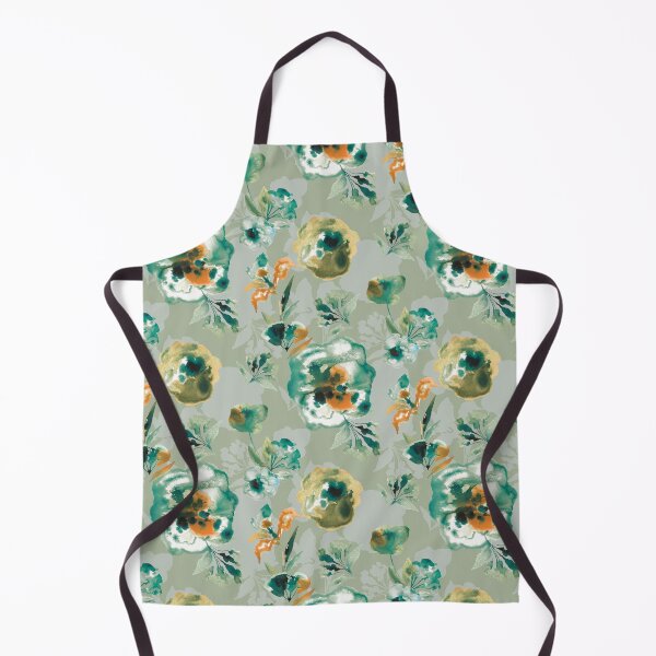 Item preview, inky flowers green designed and sold by Alessandro Remo Mazzoni Remotextiles.