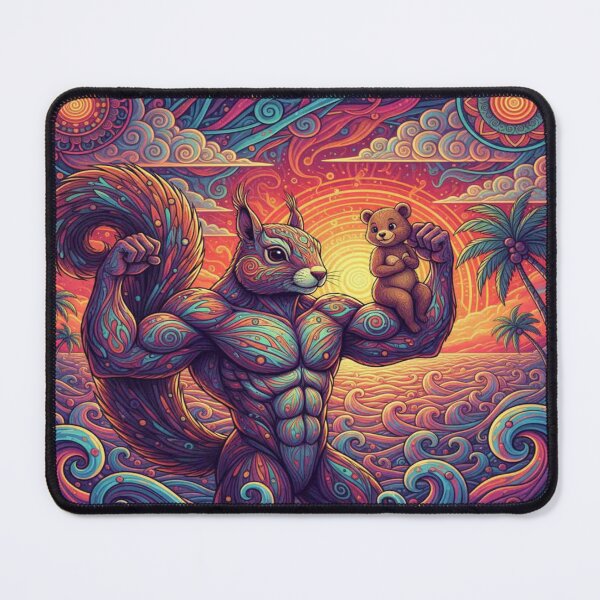 Item preview, Surreal Squirrel Warrior under Vibrant Sunset designed and sold by Studio-DeLuz.