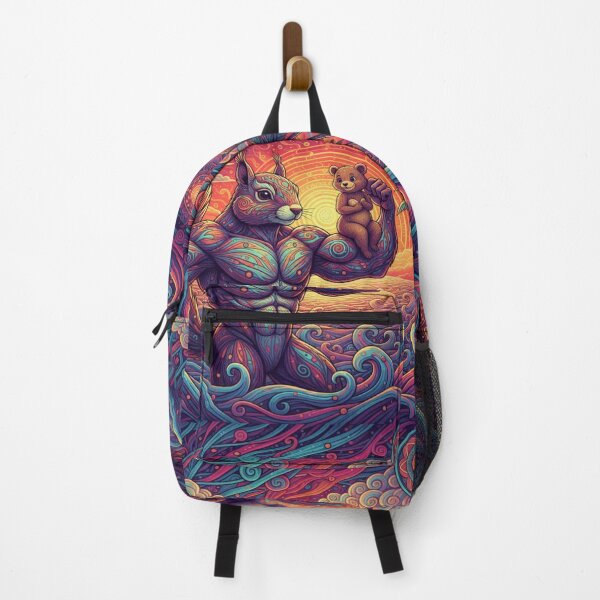 Item preview, Surreal Squirrel Warrior under Vibrant Sunset designed and sold by Studio-DeLuz.
