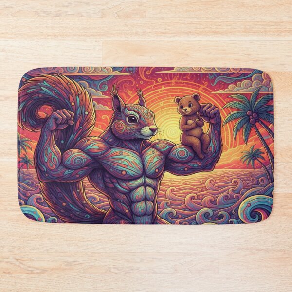Item preview, Surreal Squirrel Warrior under Vibrant Sunset designed and sold by Studio-DeLuz.