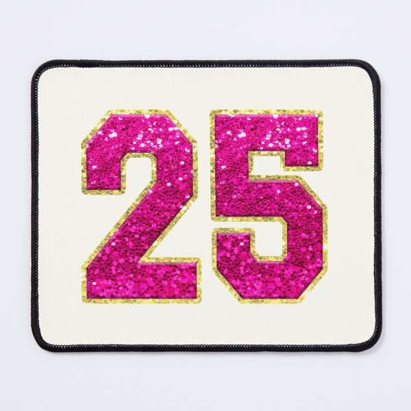 Item preview, Number 25 Pink Glitter designed and sold by Jeallan Designs.