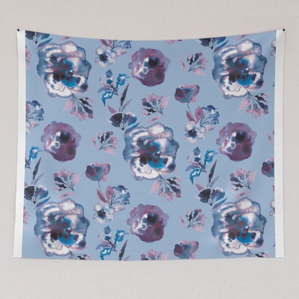 Item preview, inky flowers green designed and sold by Alessandro Remo Mazzoni Remotextiles.