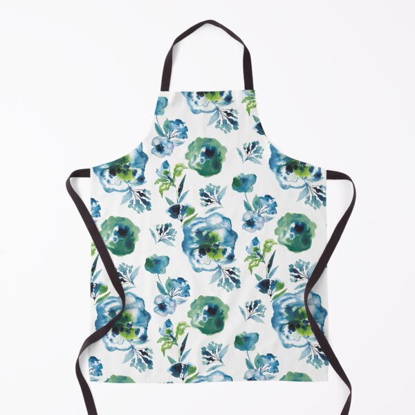 Item preview, inky flowers green designed and sold by Alessandro Remo Mazzoni Remotextiles.
