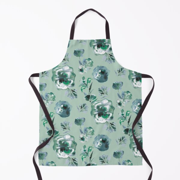 Item preview, Copy of inky flowers green designed and sold by Alessandro Remo Mazzoni Remotextiles.