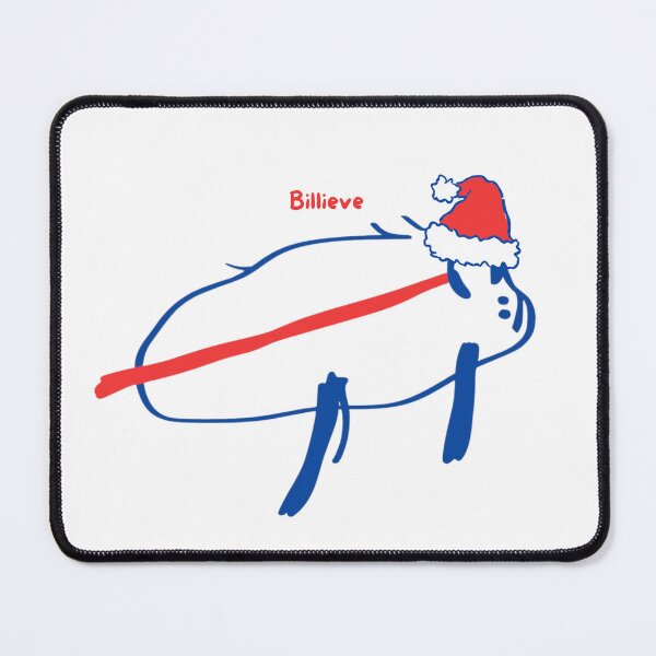 Item preview, Billieve in Christmas - Buffalo Doodle with Santa Hat designed and sold by YonderAndBeyond.