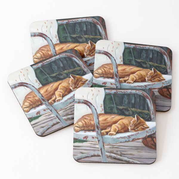 Item preview, Cat on a metal lawn chair designed and sold by rontaylorcrouch.
