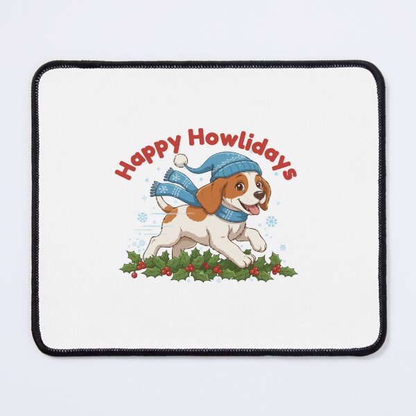 Item preview, Happy Howlidays Ariege Pointer – Cute Christmas Dog in Winter Scarf designed and sold by The Real Life Symphony.
