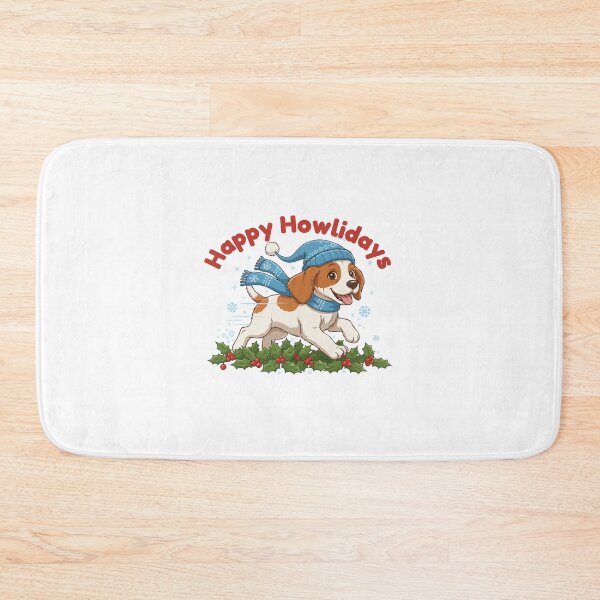 Item preview, Happy Howlidays Ariege Pointer – Cute Christmas Dog in Winter Scarf designed and sold by The Real Life Symphony.