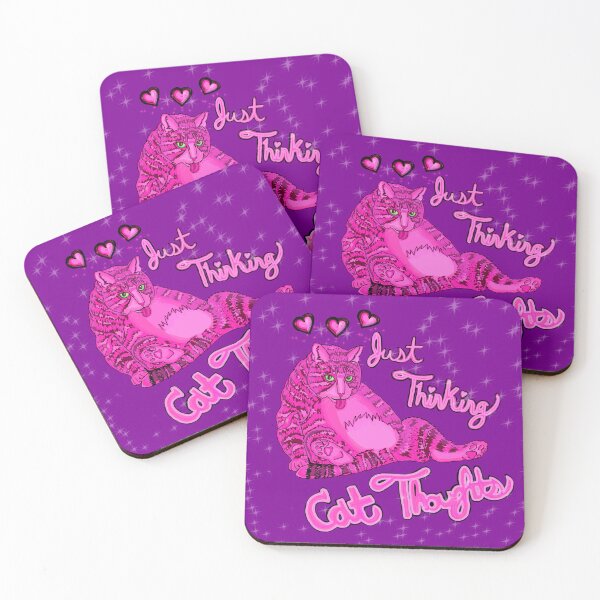 Item preview, Just Thinking Cat Thoughts - Belly-Licking Pink Tabby w/ Starscreen designed and sold by EMJeanmougin.