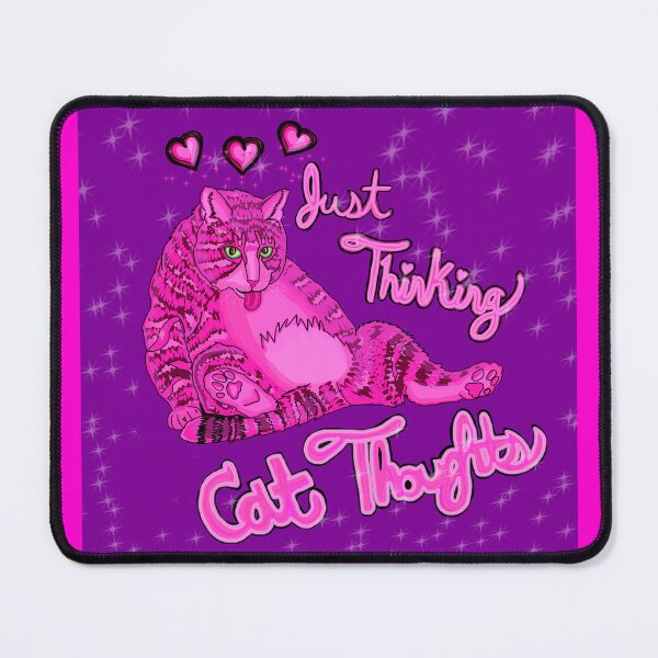 Item preview, Just Thinking Cat Thoughts - Belly-Licking Pink Tabby w/ Starscreen designed and sold by EMJeanmougin.