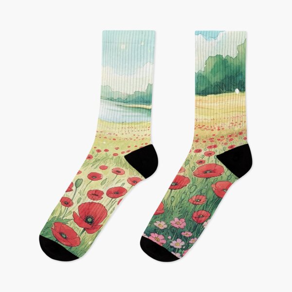 Item preview, Red poppies by the clear lake designed and sold by LilithsDesires.