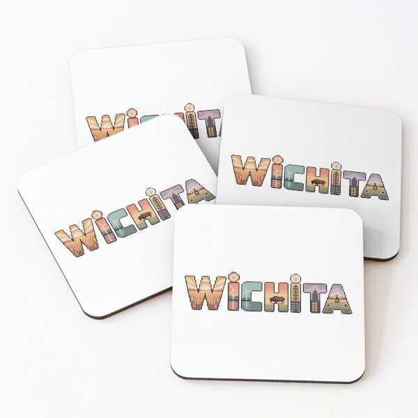 Item preview, Wichita Kansas Pixel Art Design – Retro City Typography | Midwest Sunset Landscape designed and sold by CircinusStore.