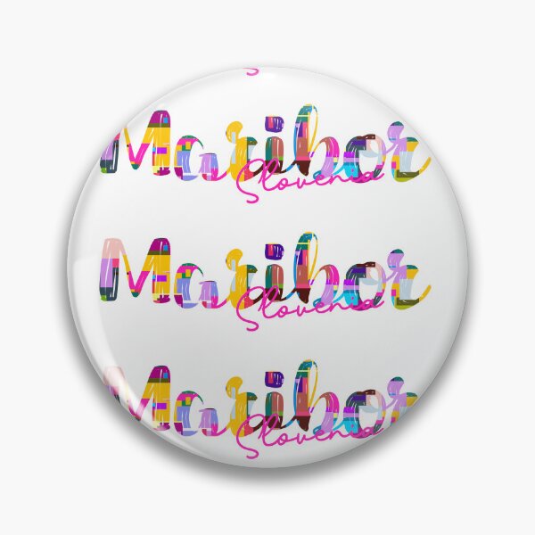 Item preview, Maribor, Slovenia, Vibrant Abstract City Typography Art designed and sold by Wanderful-roads.