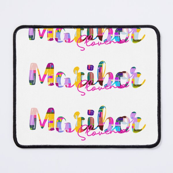 Item preview, Maribor, Slovenia, Vibrant Abstract City Typography Art designed and sold by Wanderful-roads.