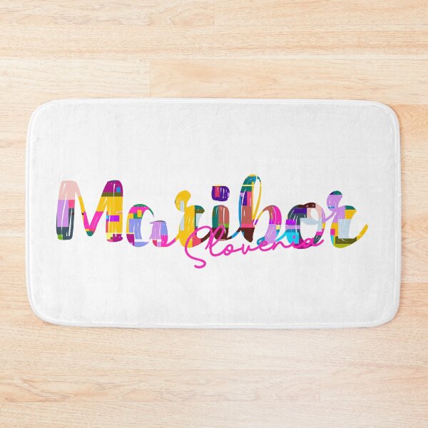 Item preview, Maribor, Slovenia, Vibrant Abstract City Typography Art designed and sold by Wanderful-roads.