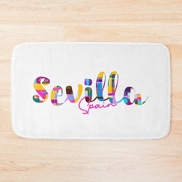 Item preview, Sevilla, Spain, Vibrant Abstract City Typography Art designed and sold by Wanderful-roads.