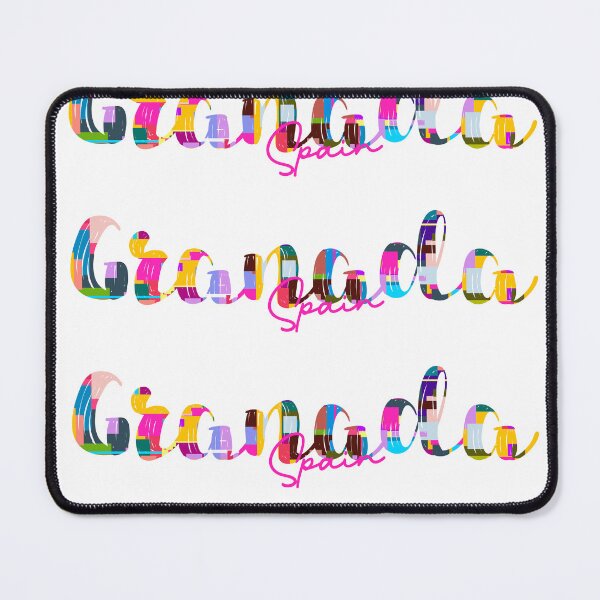 Item preview, Granada, Spain, Vibrant Abstract City Typography Art designed and sold by Wanderful-roads.