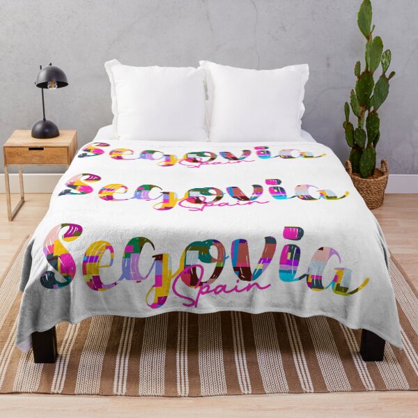 Item preview, Segovia, Spain, Vibrant Abstract City Typography Art designed and sold by Wanderful-roads.