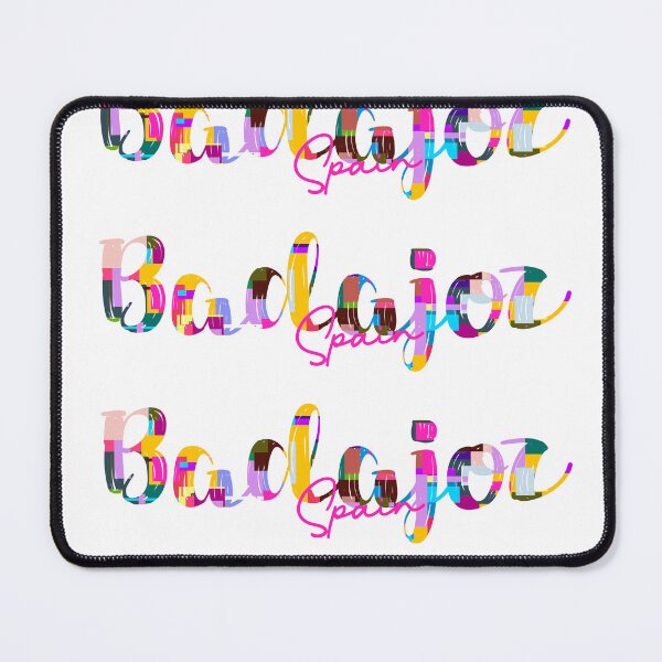 Item preview, Badajoz, Spain, Vibrant Abstract City Typography Art designed and sold by Wanderful-roads.