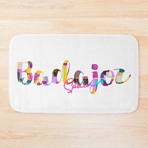 Item preview, Badajoz, Spain, Vibrant Abstract City Typography Art designed and sold by Wanderful-roads.