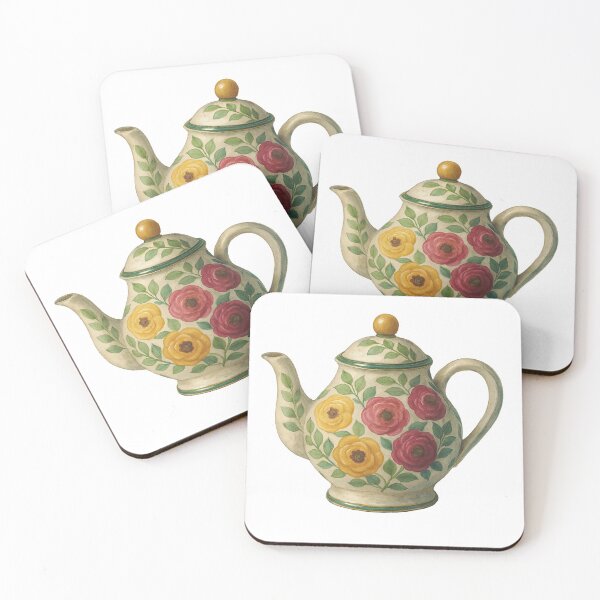 Item preview, Realistic Teapot with Watercolor Floral Surface Design designed and sold by Pacika.