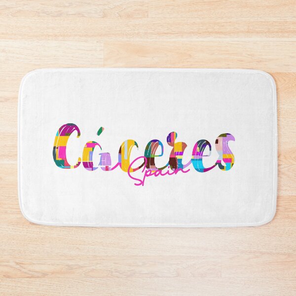 Item preview, Cáceres, Spain, Vibrant Abstract City Typography Art designed and sold by Wanderful-roads.