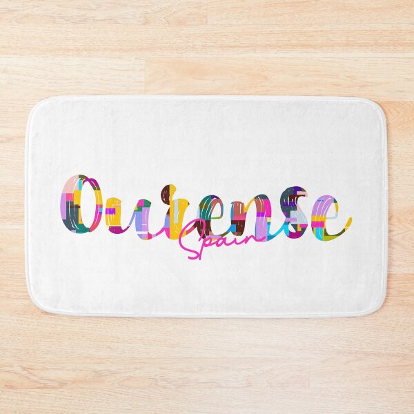 Item preview, Ourense, Spain, Vibrant Abstract City Typography Art designed and sold by Wanderful-roads.