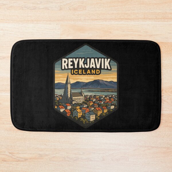 Item preview, Reykjavík Iceland Travel Retro Vintage designed and sold by TomFrontierArt.
