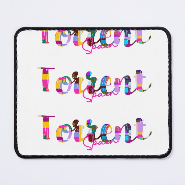 Item preview, Torrent, Spain, Vibrant Abstract City Typography Art designed and sold by Wanderful-roads.