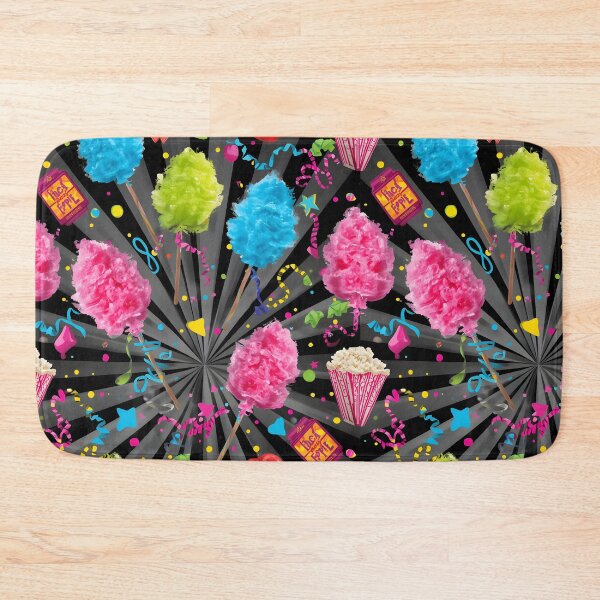 Item preview, Neon Carnival Cotton Candy, Popcorn, and Starburst Fun Pattern designed and sold by MoonlitDoodles1.
