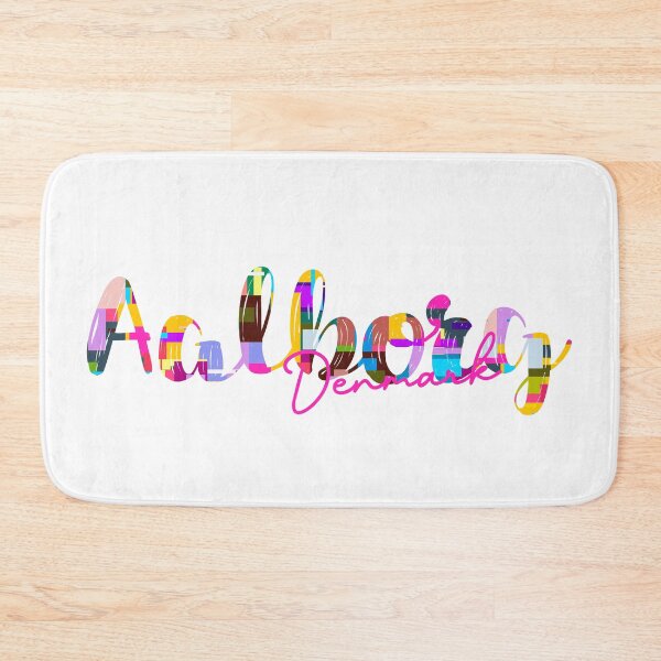 Item preview, Aalborg, Denmark, Vibrant Abstract City Typography Art designed and sold by Wanderful-roads.