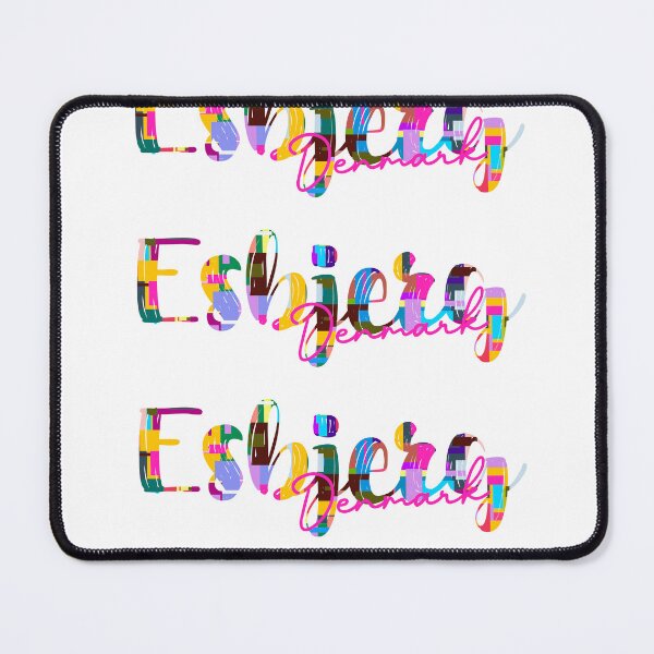 Item preview, Esbjerg, Denmark, Vibrant Abstract City Typography Art designed and sold by Wanderful-roads.