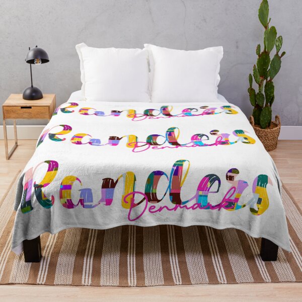 Item preview, Randers, Denmark, Vibrant Abstract City Typography Art designed and sold by Wanderful-roads.