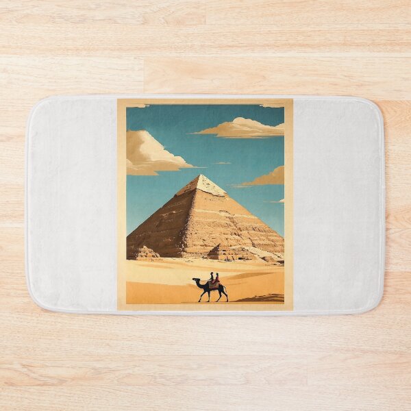 Item preview, Egypt pyramids,vintage travel poster designed and sold by erozzz.