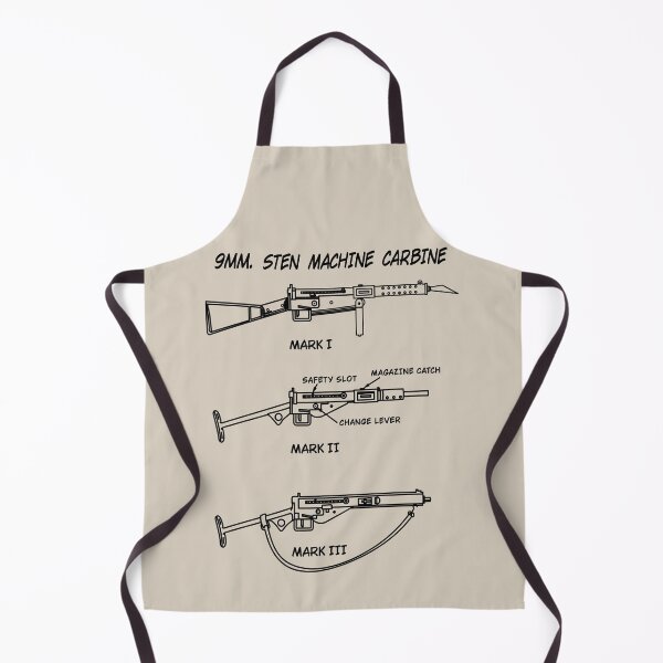 Item preview, 9mm Sten Carbine Diagram WWII Submachine Gun Blueprint Infographic designed and sold by MilitaryMart.