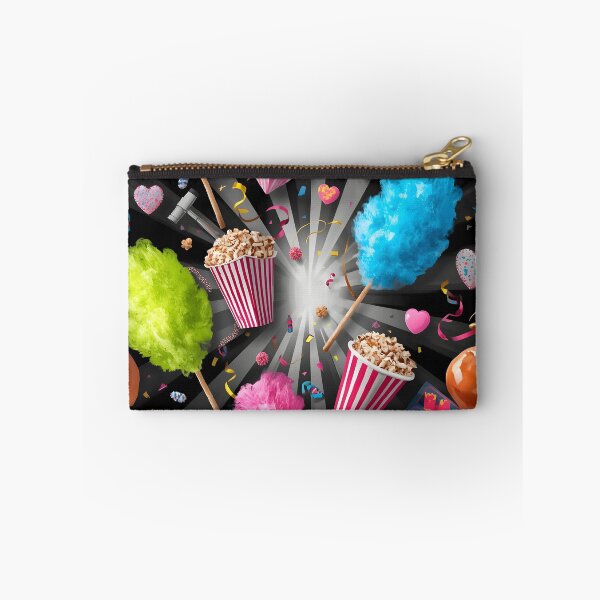 Item preview, Neon Carnival Cotton Candy, Popcorn, and Caramel Apples Pop Pattern designed and sold by MoonlitDoodles1.