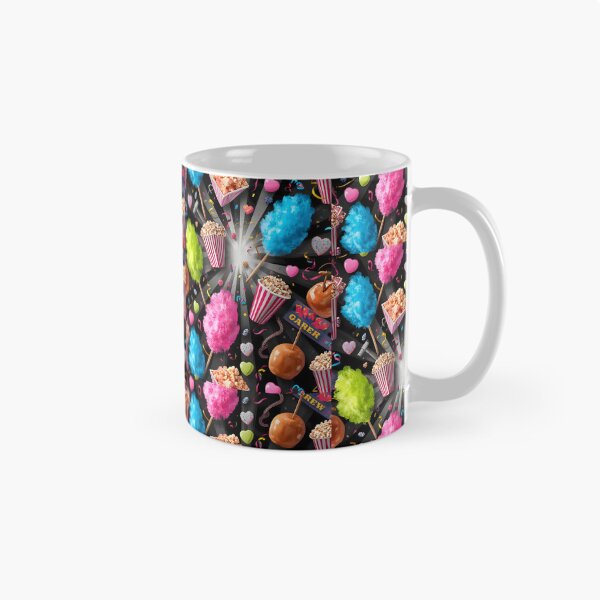 Item preview, Neon Carnival Cotton Candy, Popcorn, and Caramel Apples Pop Pattern designed and sold by MoonlitDoodles1.