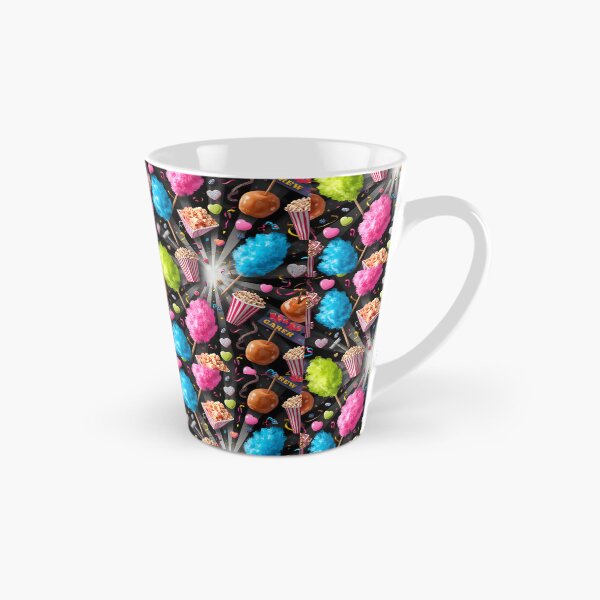 Item preview, Neon Carnival Cotton Candy, Popcorn, and Caramel Apples Pop Pattern designed and sold by MoonlitDoodles1.